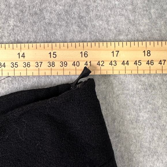 Albert Nipon Trumpet Skirt 100% Wool WMNS 12 Black Hidden Zip Lined Knee Length - Picture 7 of 7